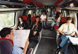 IC-Doppelstockzug Innenansicht. Foto: wie oben 