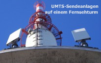 UMTS-Antennen auf einer Plattform des Mnchener Fernsehturms Bild: IZgMF